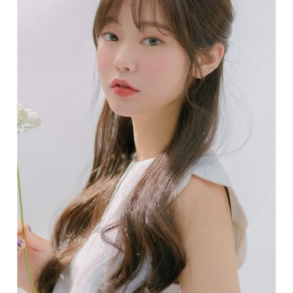 Pinkage Fringed S-Curl Long Full Wig with Soft Bangs In Brown